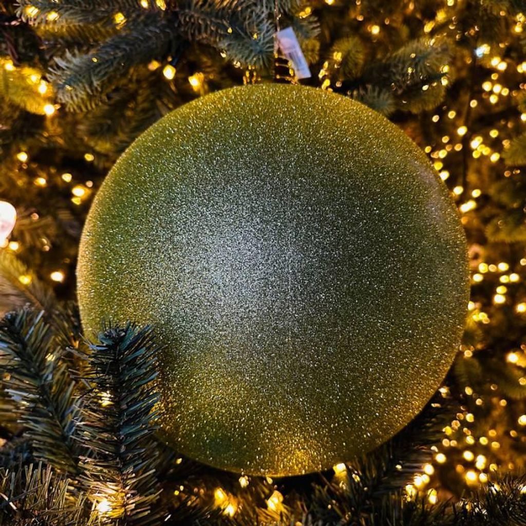 DECOLED Kunststoffball, Ø 20 cm, apfelgrün, glitzernd