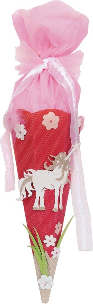 Schultüten-Bastelset Einhorn Geschwistertüte 40 cm 6-eckig Produktbild 