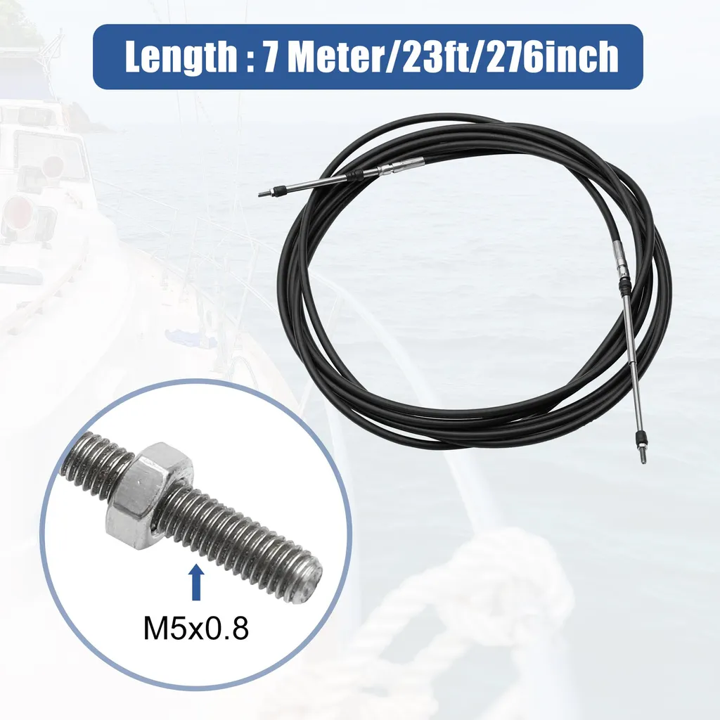 Kit 2 Câbles de Commande 7m pour Rénovation Système de Pilotage Bateau