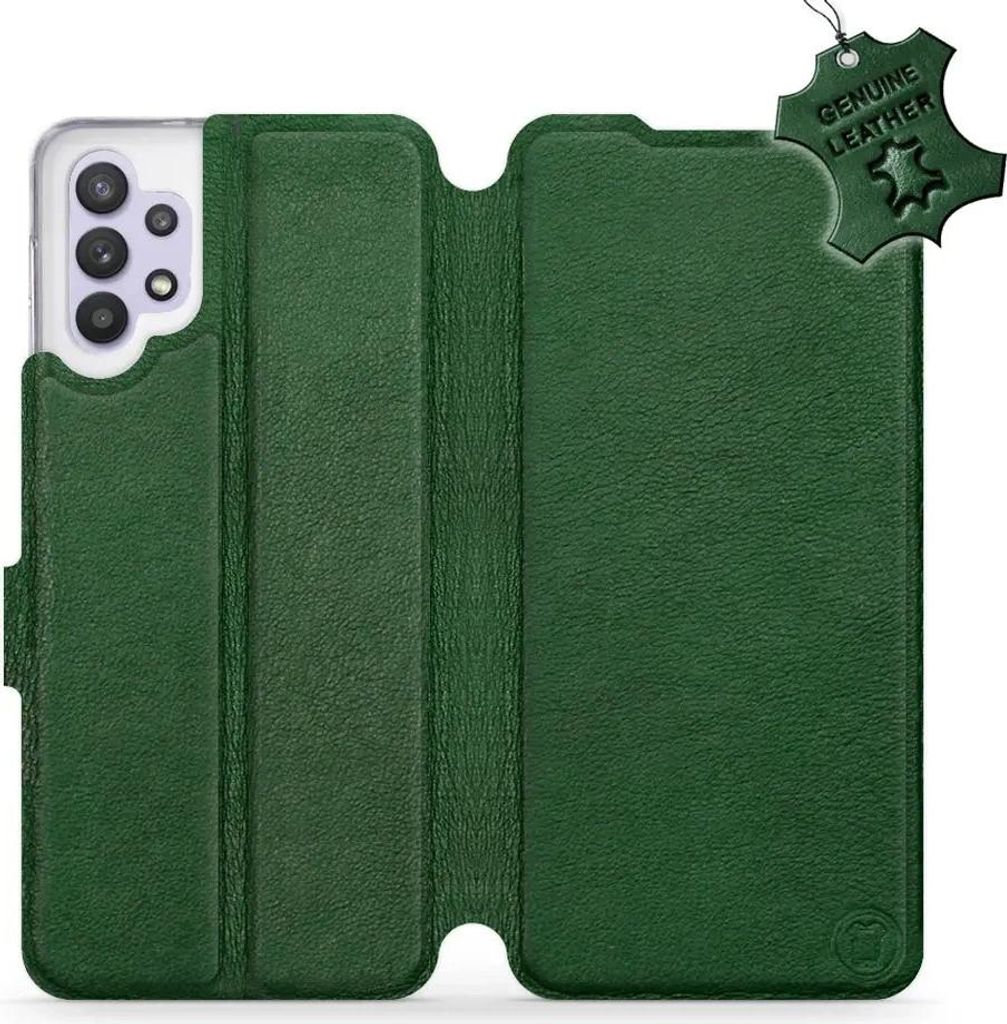 Echtleder Handyhülle für Galaxy A32 5G, Mobiwear Leather, Grün