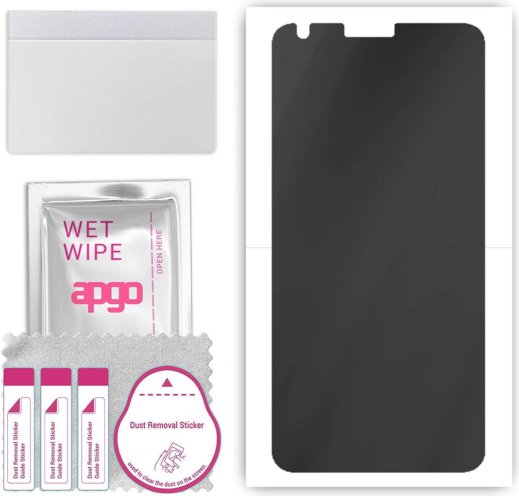 apgo Hydrogel Blickschutzfolie, Matt, kompatibel mit LG G6, Privacy Displayschutzfolie, Schutzfolie mit Positionierhilfe, Anti-Spy, kratzfest, einf...