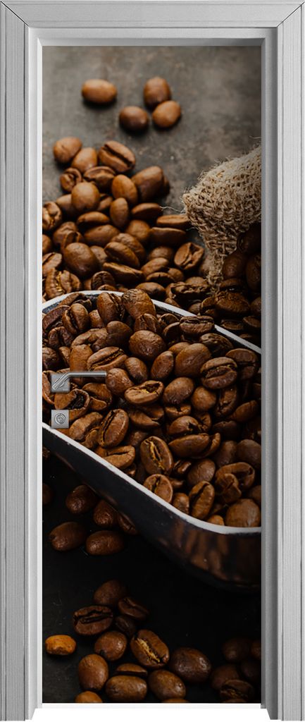 Tür Selbstklebende 70x210 cm Türfolie Türtapete Klebefolie - Tasse Kaffee