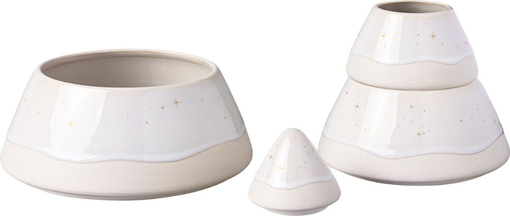 Ornement Noël Winter Glow Villeroy & Boch – Étoile Porcelaine Premium 4x6 Cm, Décor émaillé