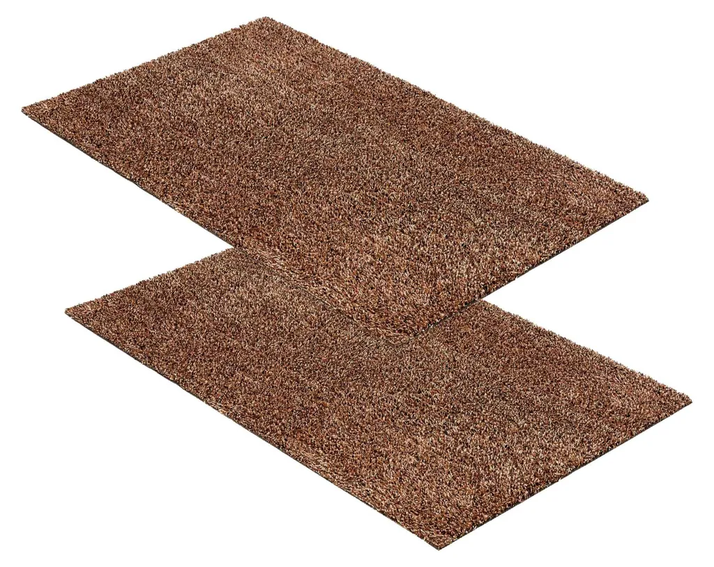 Lot de 2 paillassons intérieurs Astra Quarzit marron format 50x80 cm