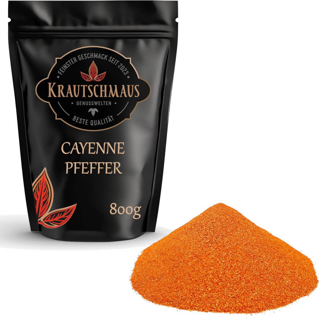 800g Cayennepfeffer gemahlen von Krautschmaus, Cayenne Produktbild 