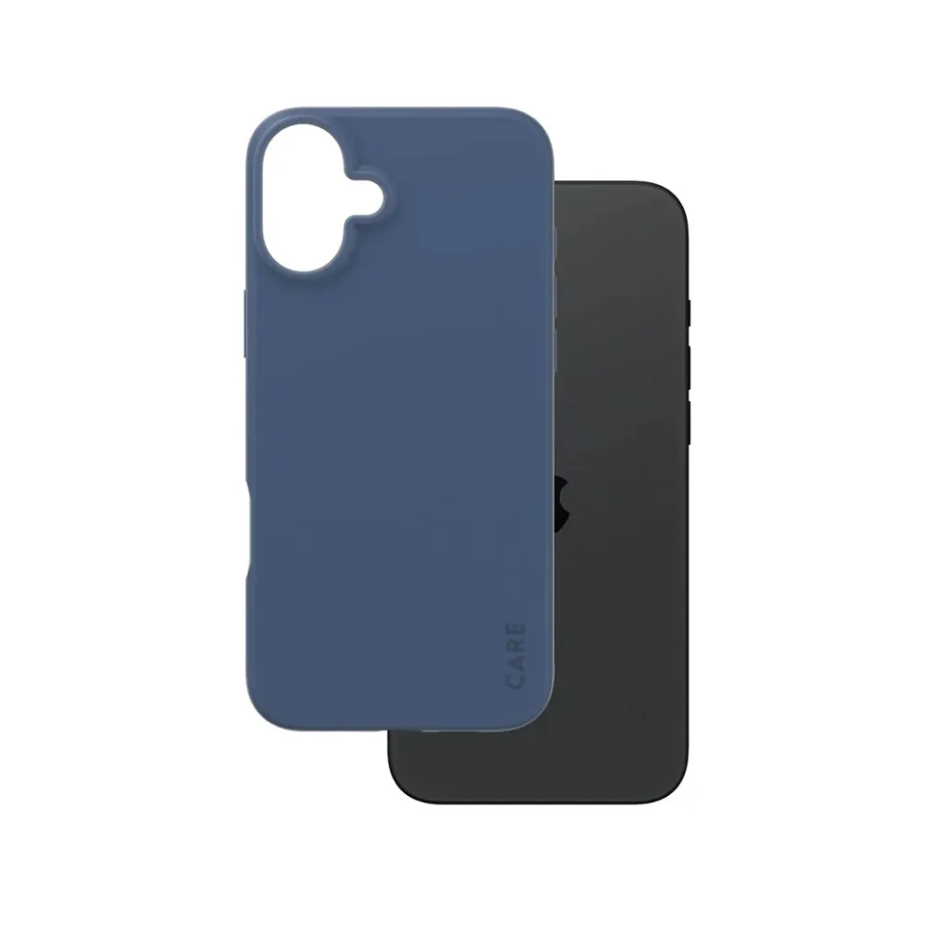 Custodia Eco-Fashion PanzerGlass CARE Blu per iPhone 16 Plus
