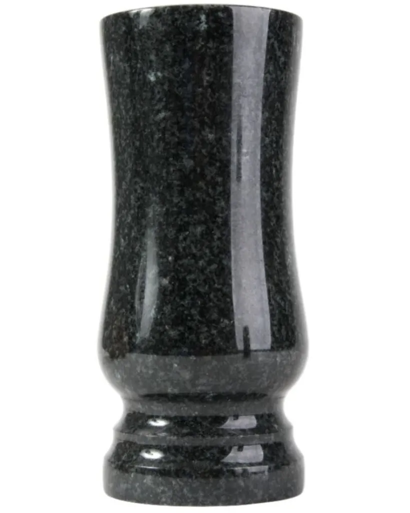Vase funéraire granit Impala avec perçage de drainage anti-gel 20cm