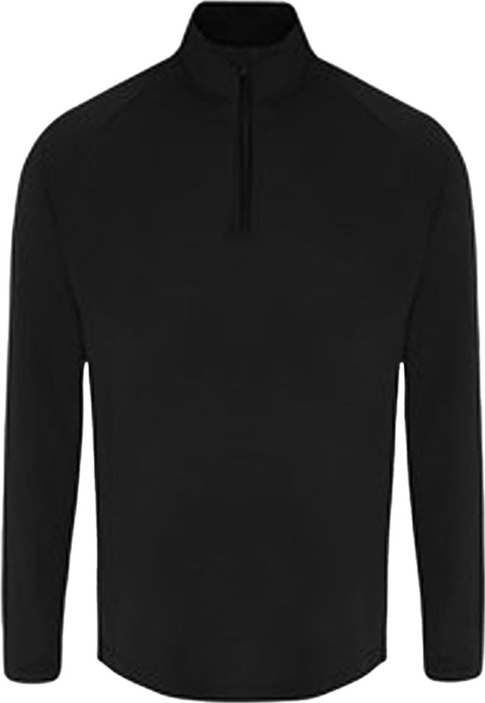 TriDri Herren Langarm Performance Quarter Zip Top RW6549 (XL) (Schwarz)