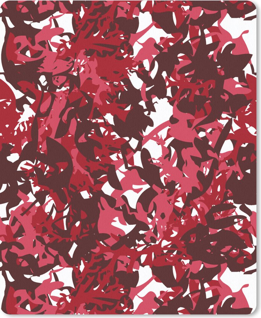 MuchoWow Mauspad Mousepad Muster - Dschungel - Rot 19x23 cm - Mousepads - Maus Mat - Pad - Mausunterlage - Mauspads - Spielen