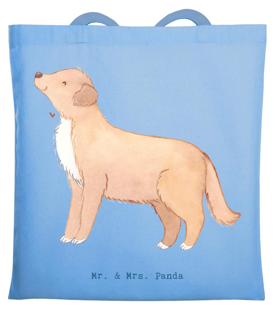 Mr. & Mrs. Panda Beutel Nova Scotia Duck Moment - Sky Blue - Geschenk, Laptoptasche, Tasche, Tolling Retriever, canvas, Jutebeutel, Tote Bag, Baumw...