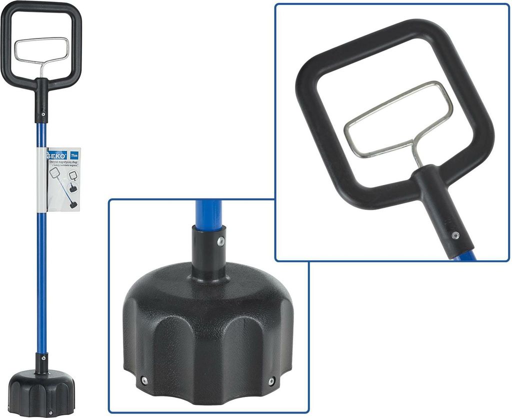 Geko Chwytak magnetisch de 77 cm mit Funktion de Freigabe de Magnet, tool de Griff für Metallgegenstände, schwarz, ideal für Arbeit de Werkstatt