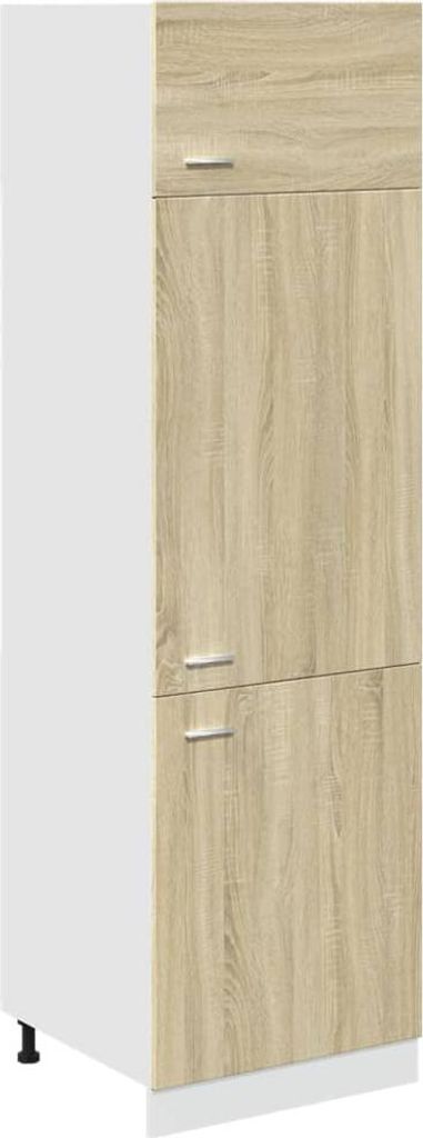 vidaXL Kühlumbauschrank Lyon Sonoma-Eiche 60x57x207 cm Produktbild 