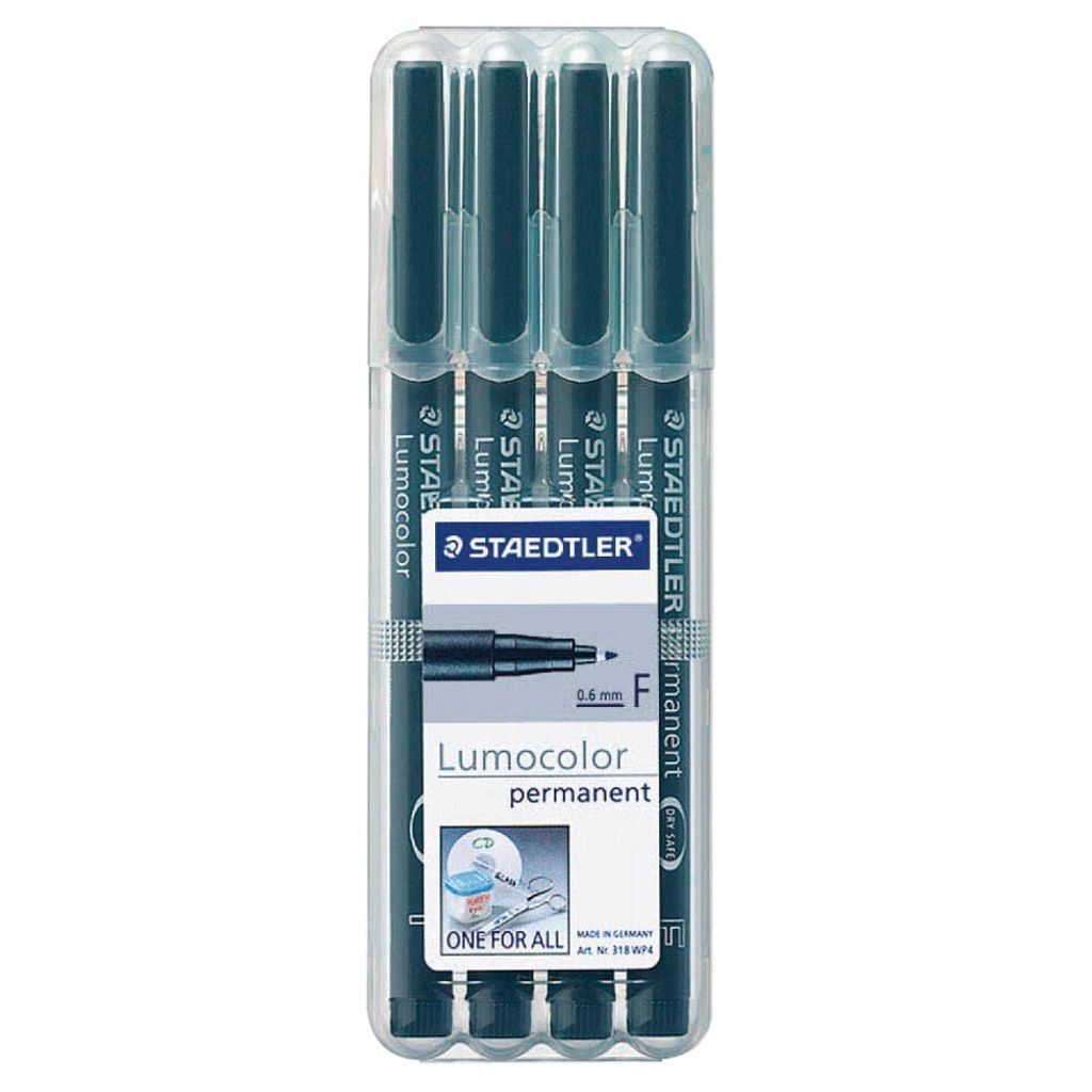 STAEDTLER® 318-9WP4HZ Folienstift Lumocolor F perm sw 4ST Immagine del prodotto 