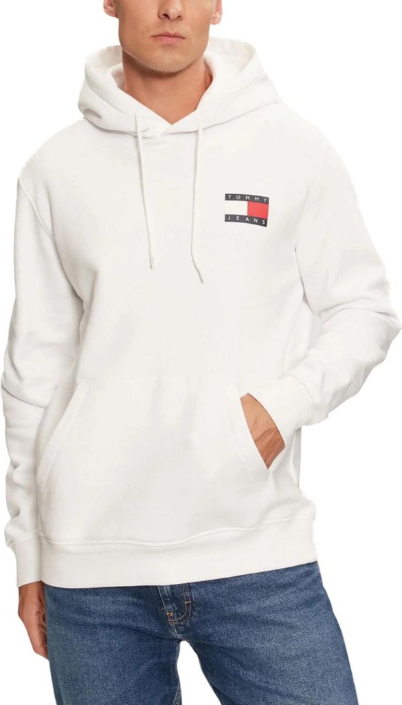 Tommy Hilfiger Jeans Herren Fleece Weiß 489715 : Größe - S Größe: S