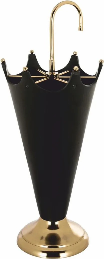 Porte-parapluie Design Baroque Noir et Or 66 cm Casa Padrino