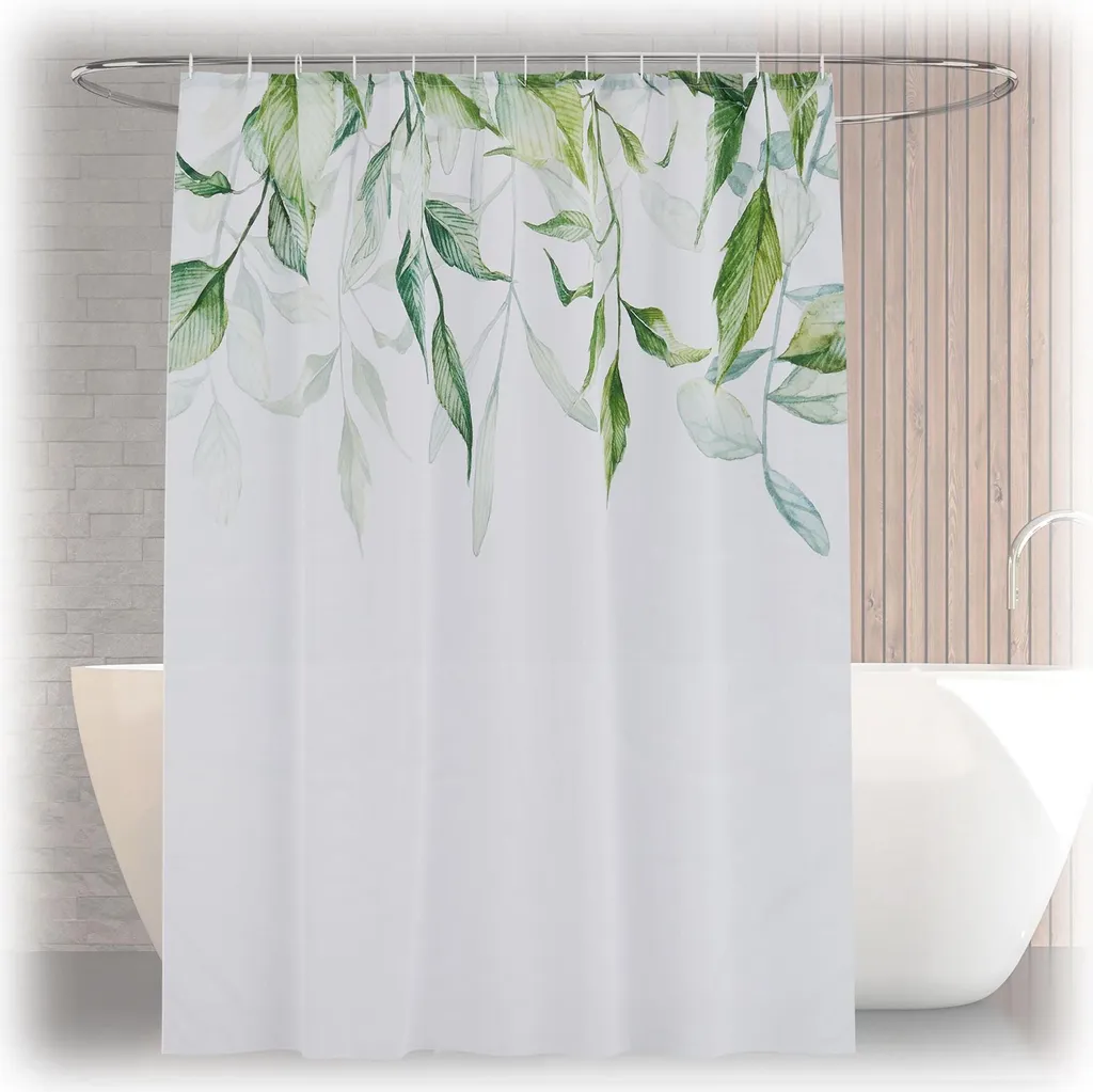 Tenda Doccia Design 180x200 cm Impermeabile con Motivo Geometrico