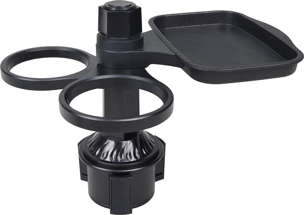 Getränkehalter-Erweiterungsfach fürs Auto, 360-Grad-Drehung, Anti-Shake, universell, einfach zu installieren, Auto-Lebensmitteltablett, Handyhalter