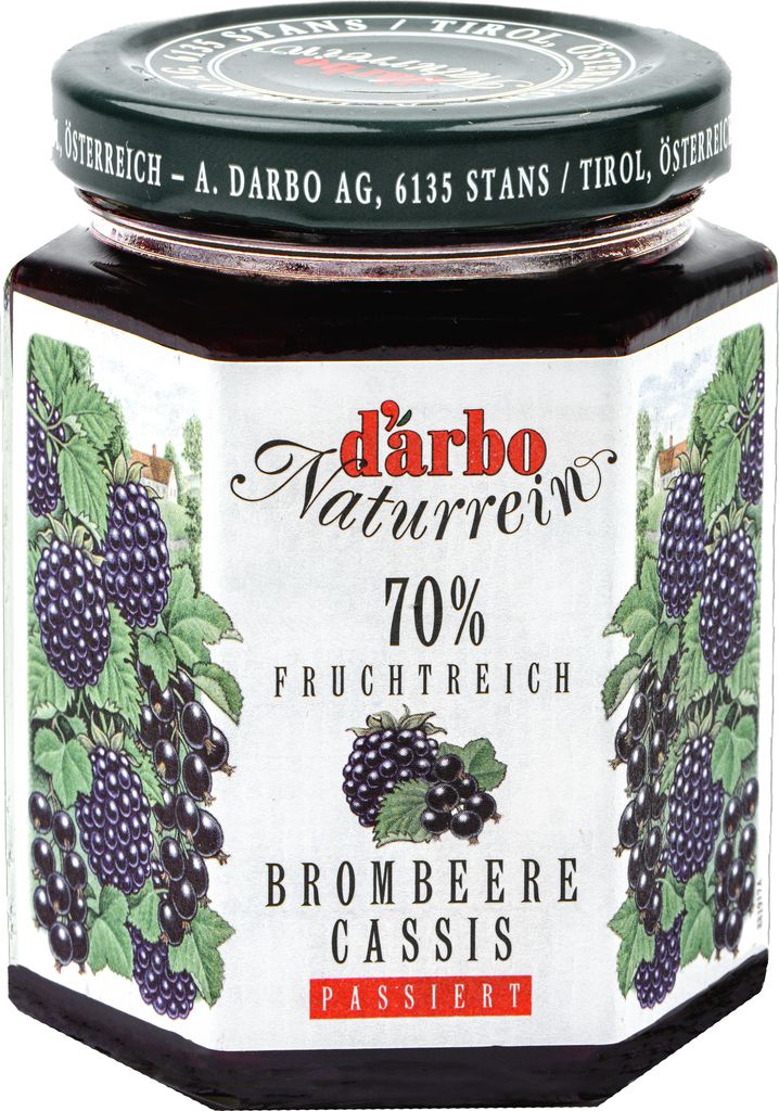 Food-United DARBO FRUCHTAUFSTRICH Brombeere Cassis schwarze Produktbild 