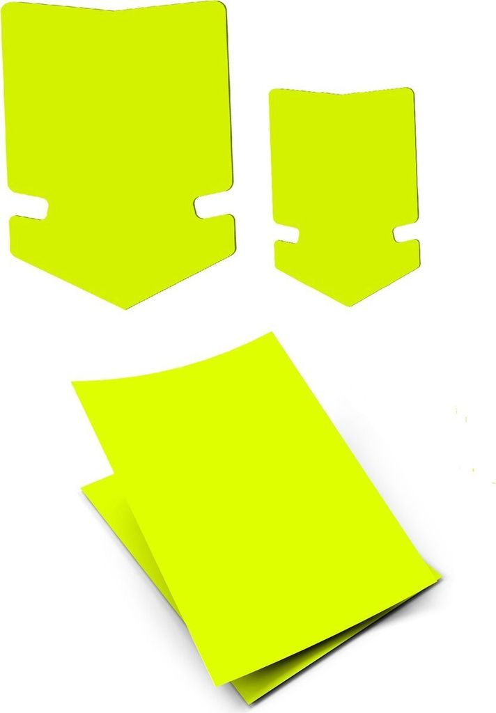 Werbekarten-Set – Gelb – 100 Stück – Fluo-Gelb – Karton – Papier