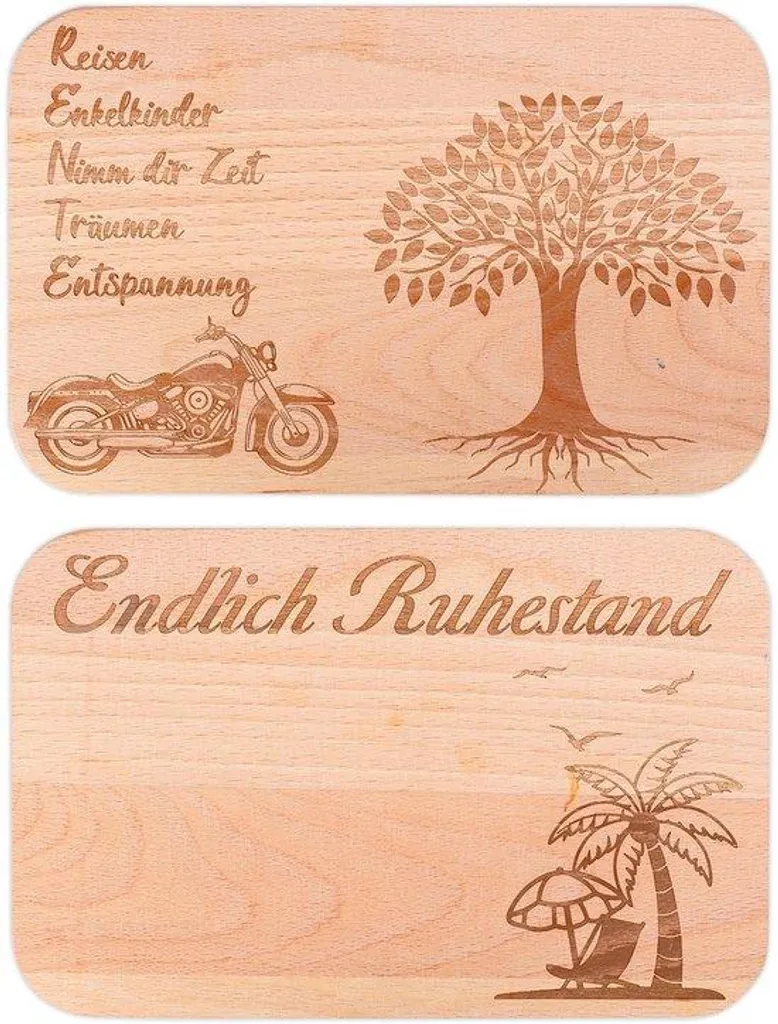 Cadeau retraite en bois gravé - Finition artisanale et design élégant