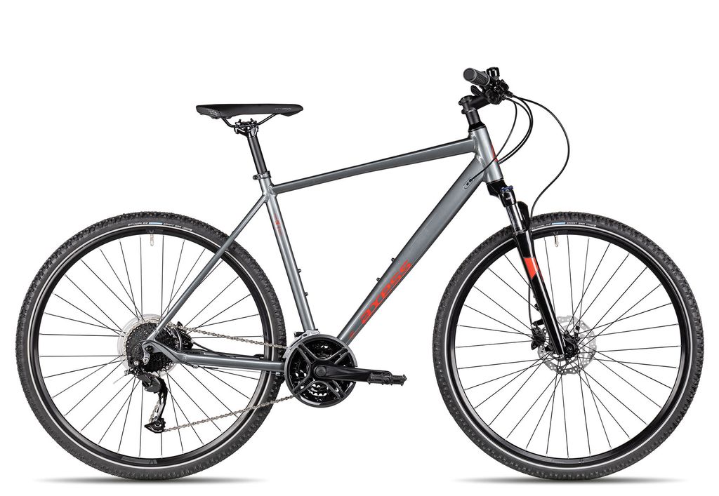 Axess VERIS CROSS Herren-Crossbike für grobes Gelände 28 Zoll Dunkelgrau 54 cm