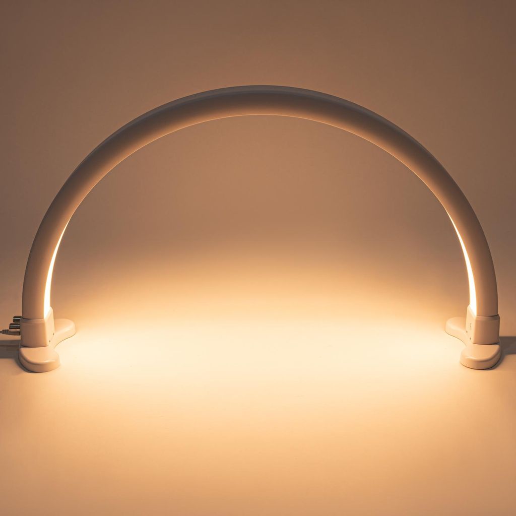 Halbmond Schreibtischlampe LED Licht Weiß mit einstellbarer Produktbild 