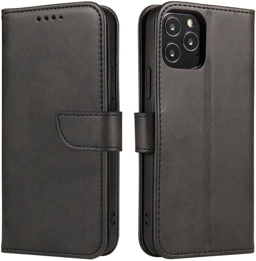 Magnet Case elegante Hlle mit Flipcover und Standfunktion fr Xiaomi Redmi Note 9T 5G schwarz
