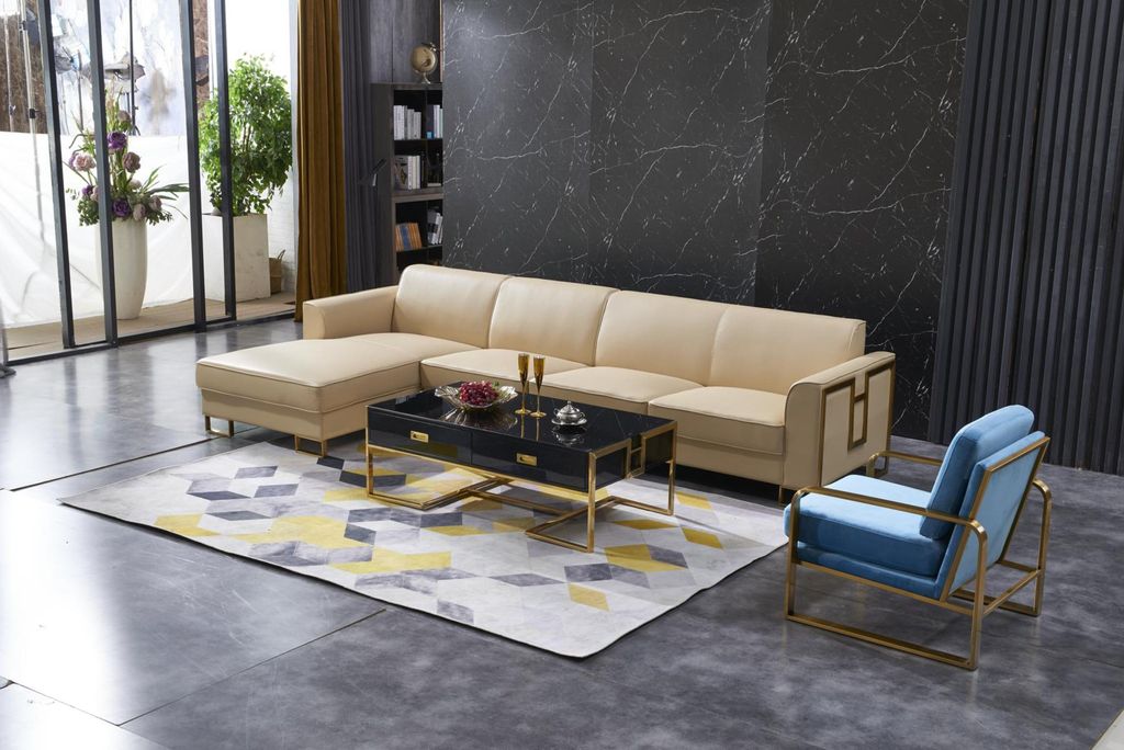 Design Sofa Couch Ecksofa Hocker Polster Garnitur Wohnlandschaft Edelstahl Neu