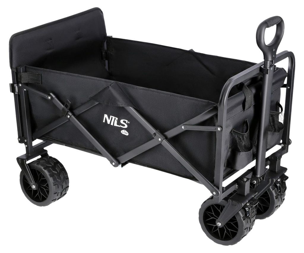 Faltbarer Bollerwagen, Schwarz, 160L Fassungsvermögen