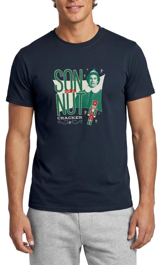 Spreadshirt Buddy Der Weihnachtself Nussknacker Männer T-Shirt, L, Navy