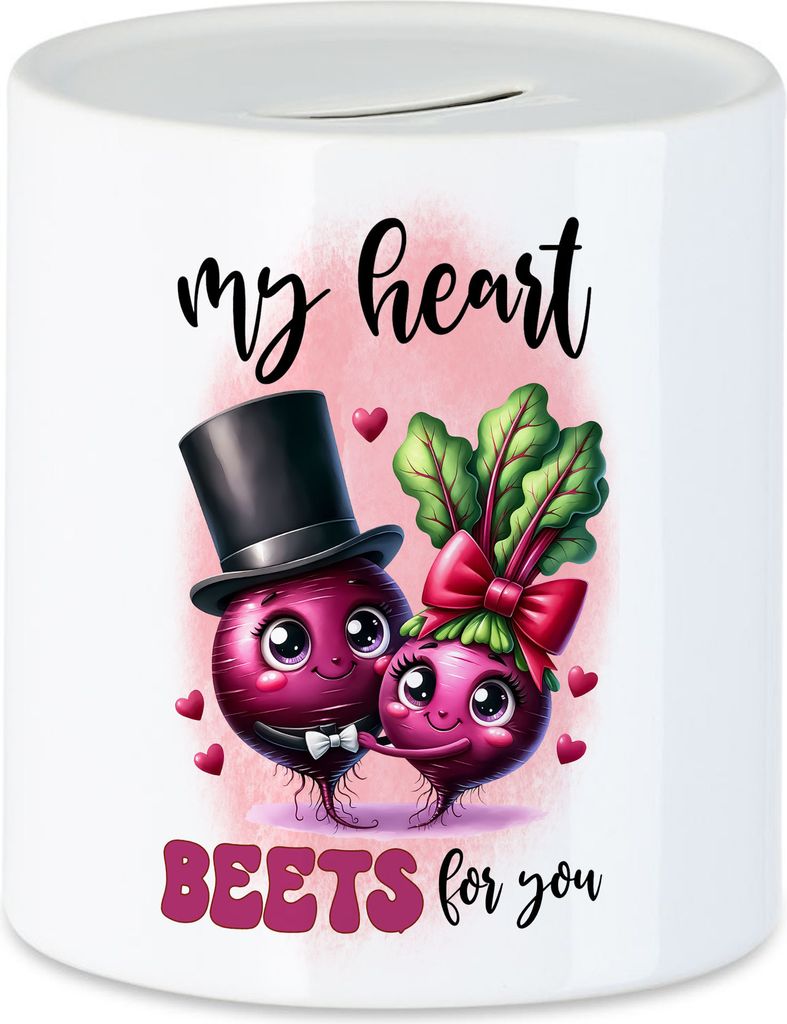 My Heart Beets for You Lustige Spardose Geschenk für Rote-Bete Liebhaber Valentinstag