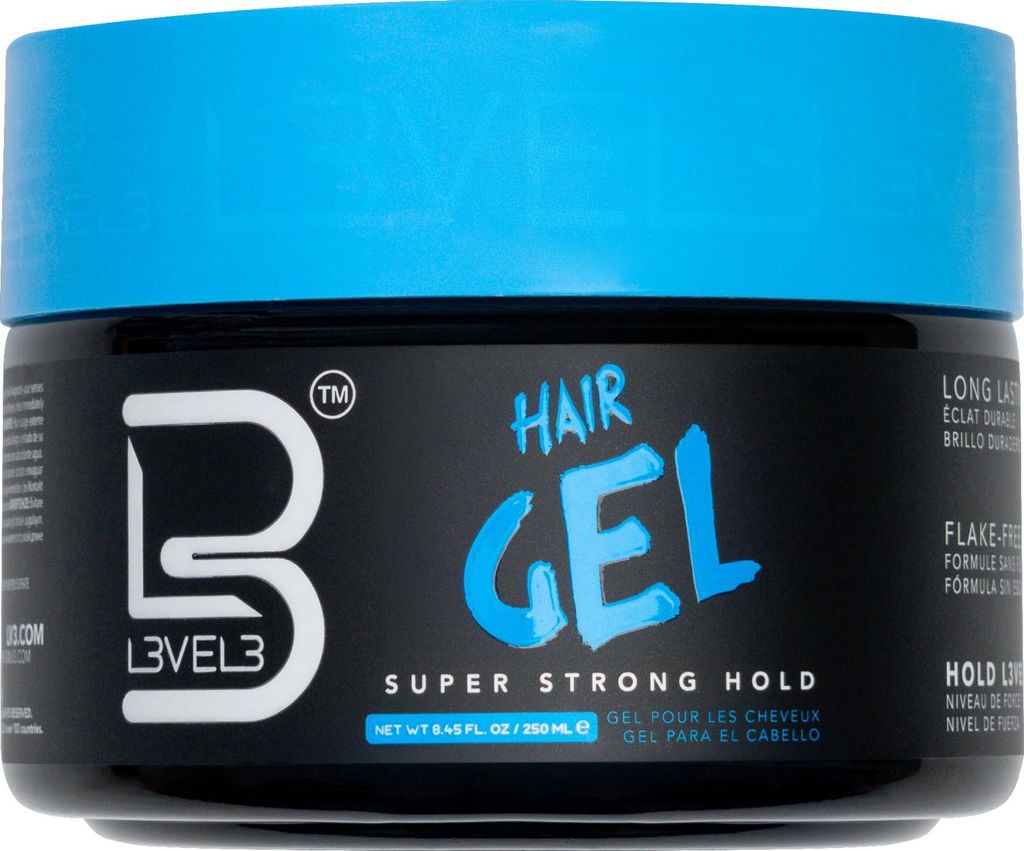 L3VEL3 Super Strong Hair Gel – professionelles Styling-Haargel extra stark 250 ml