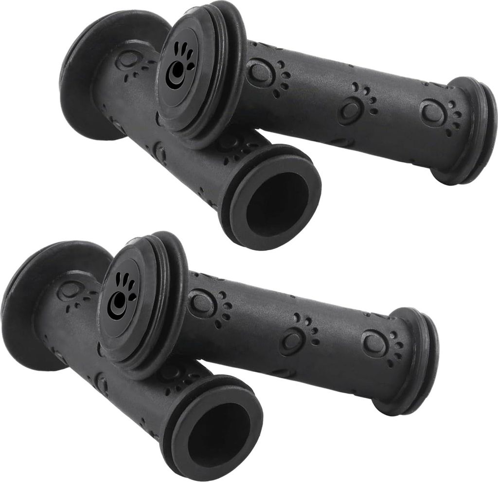 Fahrradgriffe Kinder 22 mm, 2 Paar/4 STK Kinderfahrrad Griffe, Gummi Grips für Roller Dreirad Laufrad Kinderfahrrad Prallschutz Zubehör Schwarz/B...