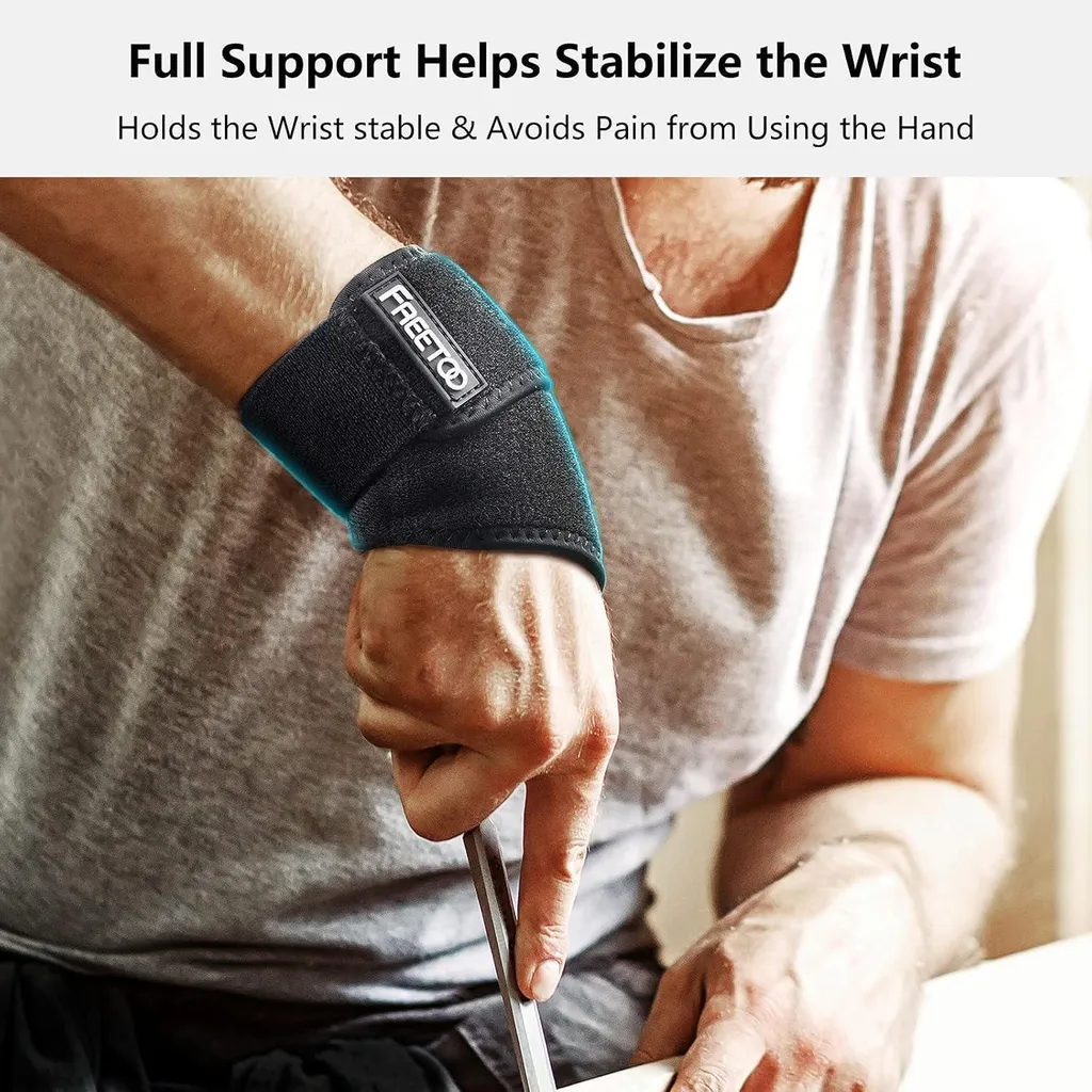 Bande de poignet de compression ajustable avec boucle pour le pouce