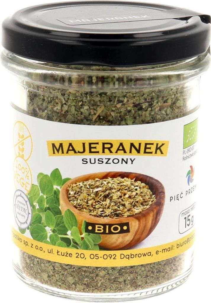 GLUTENFREIES -MAJORAN 15 g – PIĘĆ PRZEMIAN