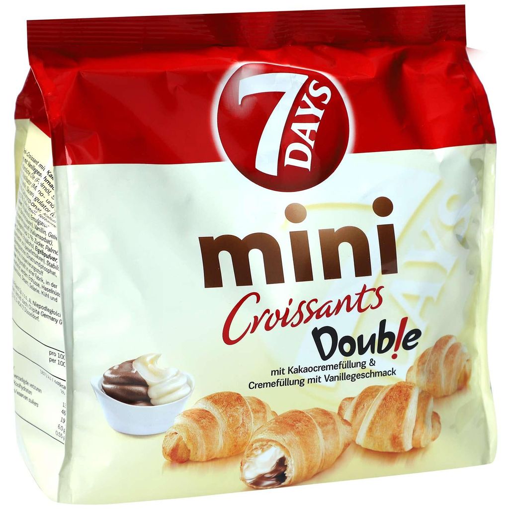7Days Mini Double Croissants Kakao & Vanille 185g Produktbild 