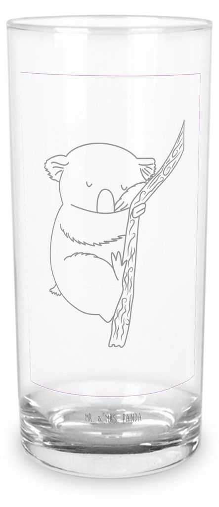 Mr. & Mrs. Panda Glas Koalabär 400 ml - Transparent - Geschenk, Tumbler, Bär, Cocktailglas, Lustige Sprüche, Wasserglas, Träumen, Trinkglas, Lo...
