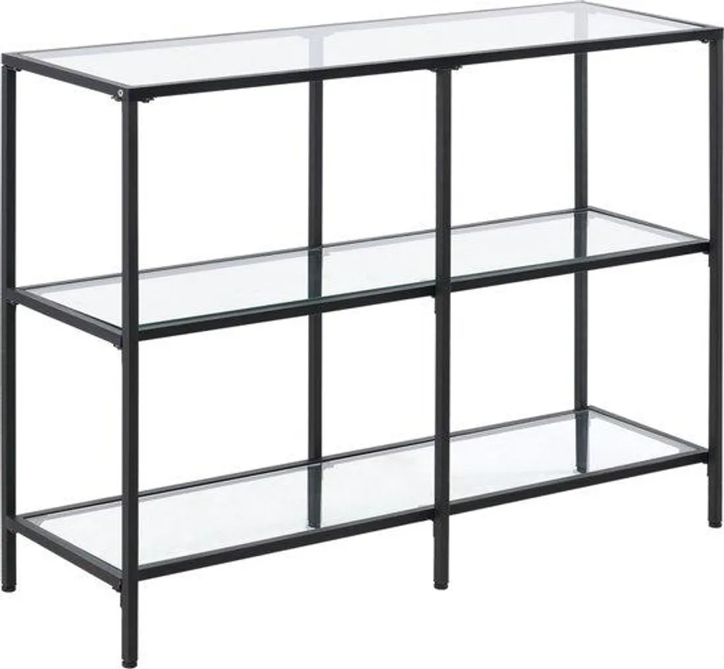 Table en acier robuste et élégante 100 cm - Console noire polyvalente