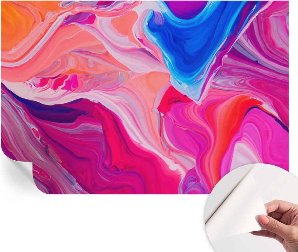 Selbstklebende Wandtapete - Dekorative Tapete für Wohnzimmer - Klebefolie für Wandbilder - Tapetenfolie für Wanddekoration - 104x70 cm - Flüssi...