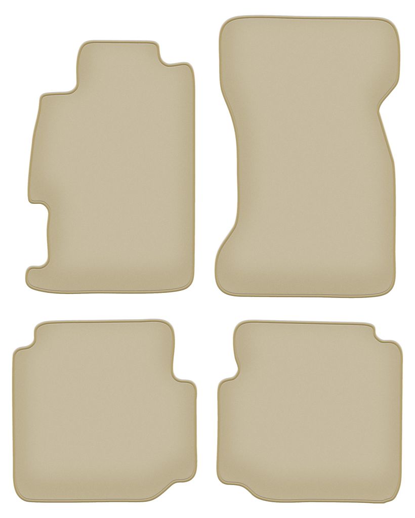 Velours-Fußmatten PREMIUM beige passend für Rover 600/ 618 / 620 / 623 (1993-1999, Limousine) – mit Befestigungen – passgenau