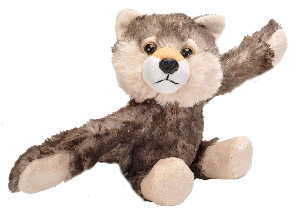 kuscheltier Wolf junior 20 cm Plüsch grau