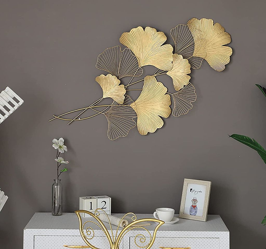 Wanddekoobjekt, 3D Ginkgo Wanddekoration aus Metall, Ginkgo Produktbild 6