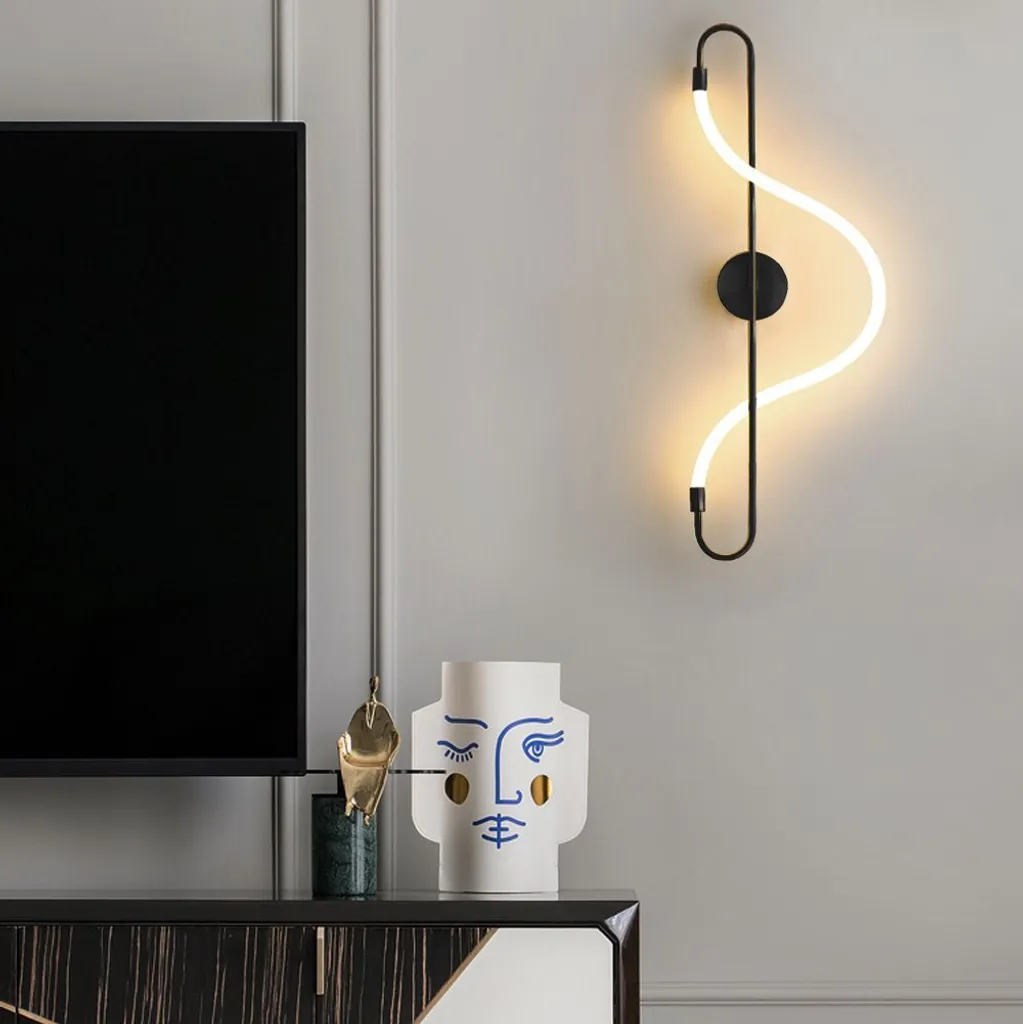 Applique Murale LED Toolight APP857-W Noire Design Longue 60cm