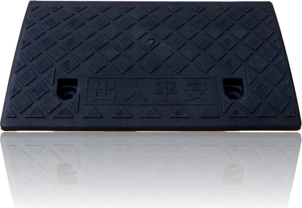 Rampa in Plastica 50x27x7 cm per Soglie e Disabili | Design Nero