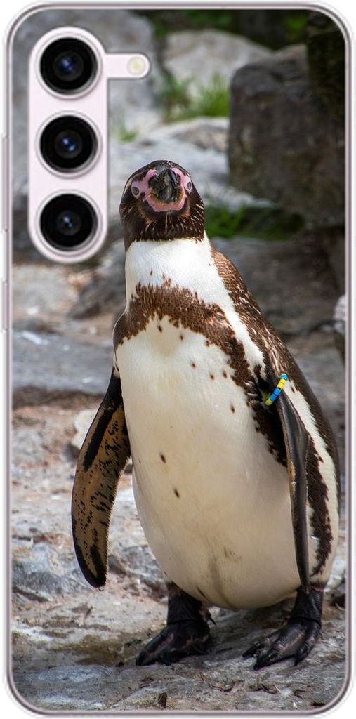 König Design Hülle kompatibel mit Samsung Galaxy S23 Kunststoff Soft Handyhülle - Handy Case Pinguin