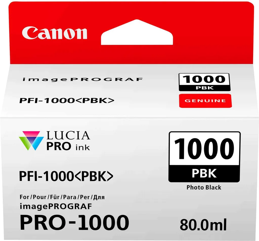 Canon PFI-1000 PBK - Nero Foto Originale 80ml - Recensione e Vendita