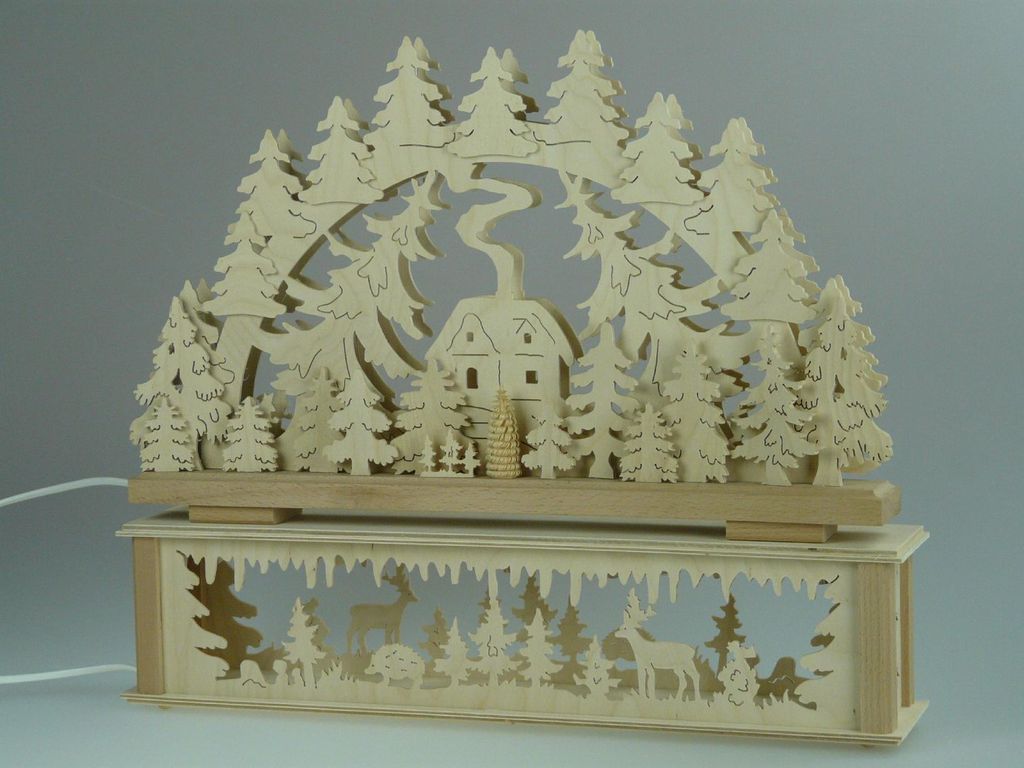 Original Erzgebirgischer Marken Schwibbogen Lichterbogen 50 x 43 cm K50-B_2