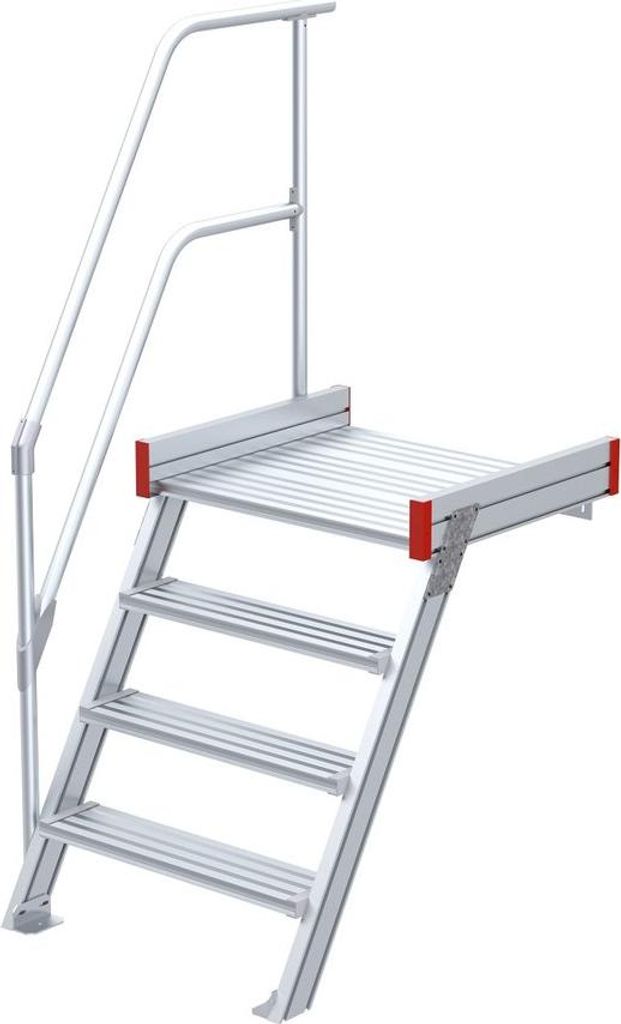 Euroline 511 Podesttreppe 60° 1000mm Stufenbreite 4 Stufen Alu gerieft