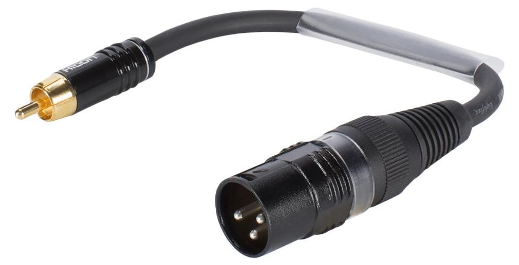 SOMMER CABLE Adapterkabel XLR(M)/Cinch(M) 0,15m sw
