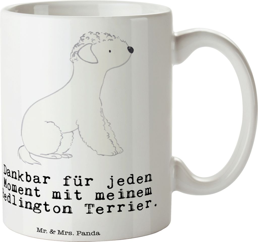 Mr. & Mrs. Panda Tasse Bedlington Terrier Moment - Weiß - Geschenk, Trinkbecher, Pott, Kaffeetasse, Kaffeebecher, Becher